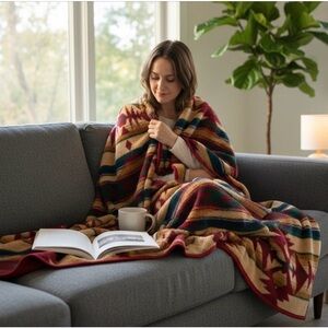 Vintage Biederlack Southwest Navajo Throw USA